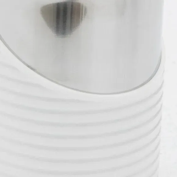 3-Piece Kitchen Canister Set - White, Steel