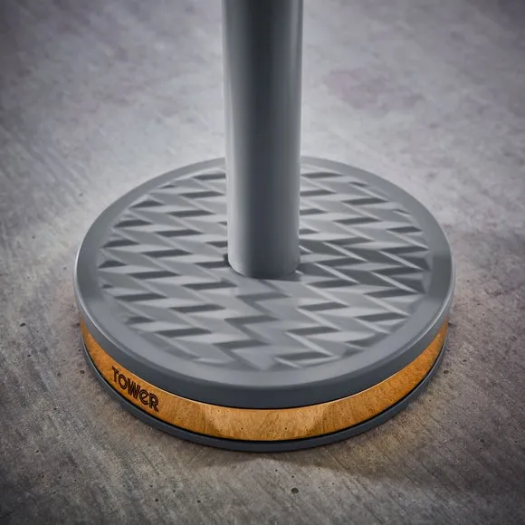 6-Cup Mug Tree & Roll Holder Set - Grey, Steel