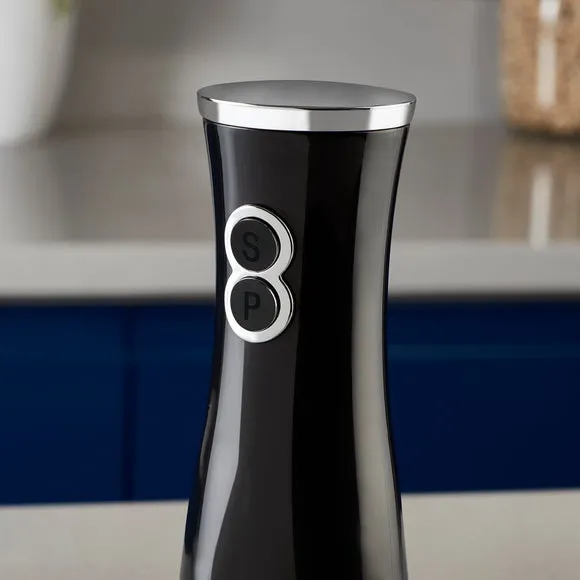 Electric Salt & Pepper Mill Set - Black, ABS