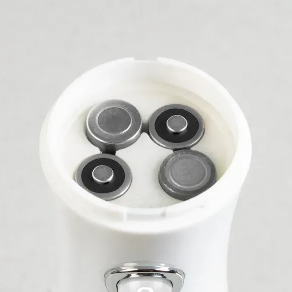 Electric Salt & Pepper Mill Set - White, ABS
