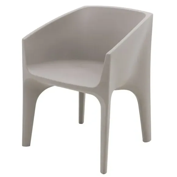 Round Lounge Chair - Grey, Polyethylene