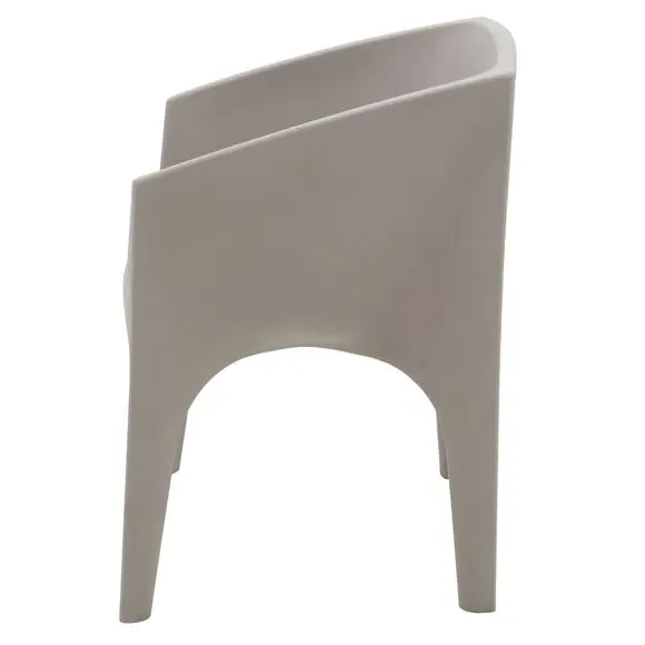 Round Lounge Chair - Grey, Polyethylene