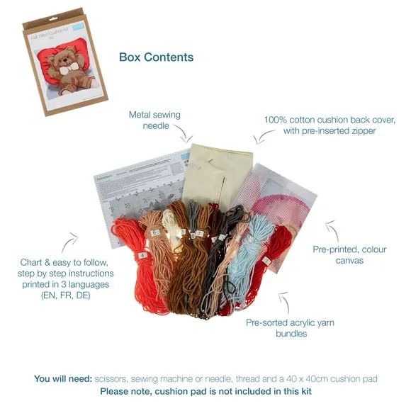 Half Stitch Cushion Kit - Multicolor, Cotton