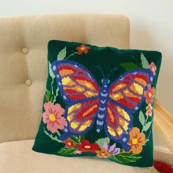 Half Stitch Cushion Kit - Multicolor, Cotton image