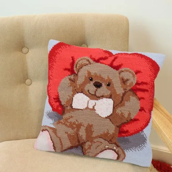 Half Stitch Cushion Kit - Multicolor, Cotton