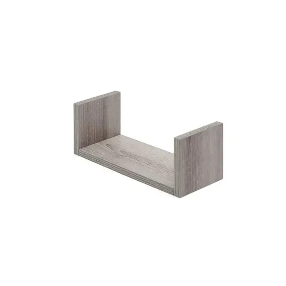 3-Piece U-Shaped Wall Shelves - Ash