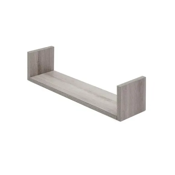 3-Piece U-Shaped Wall Shelves - Ash