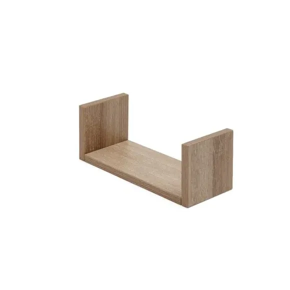 3-Piece U-Shaped Wall Shelves - Light Oak