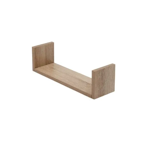 3-Piece U-Shaped Wall Shelves - Light Oak
