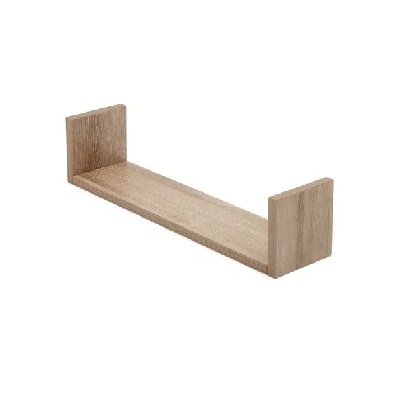 3-Piece U-Shaped Wall Shelves - Light Oak