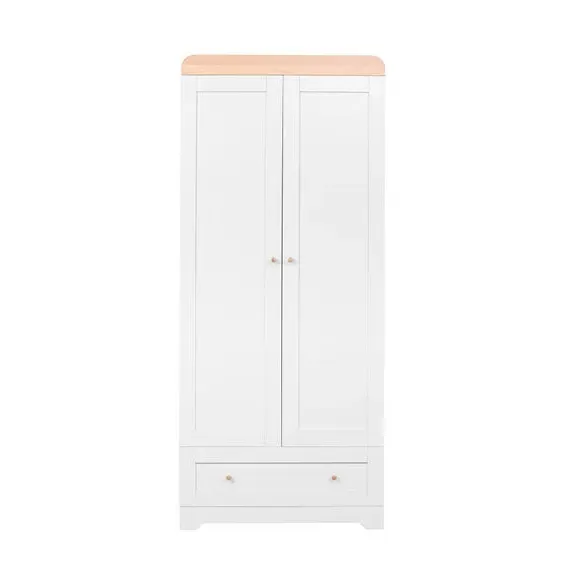 Double-Door Wardrobe with Drawer - Dove