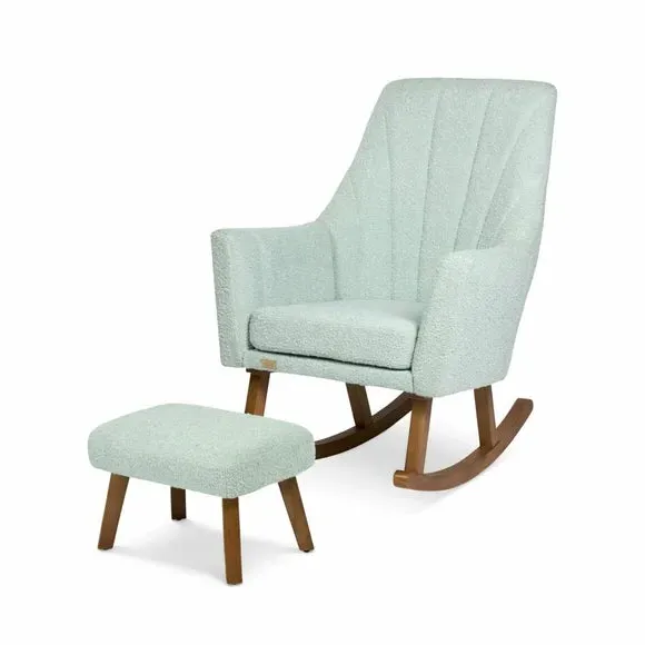 Rocking Chair with Footstool - Ocean, Boucle