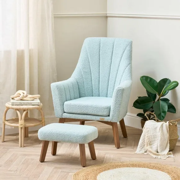 Rocking Chair with Footstool - Ocean, Boucle image