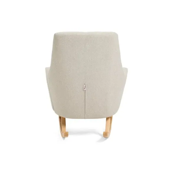 Rocking Chair with Footstool - Pebble, Cotton