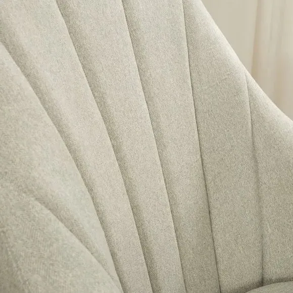 Rocking Chair with Footstool - Pebble, Cotton