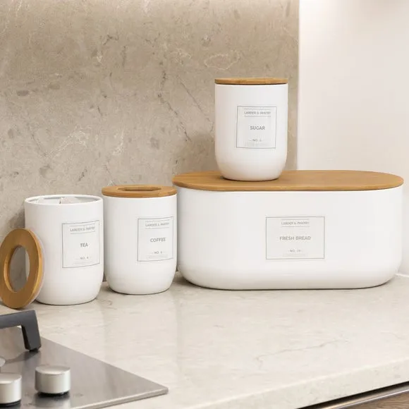 Set of 3 Storage Jars with Airtight Seal - Cream
