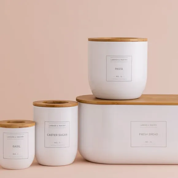 Set of 3 Storage Jars with Lids - Pink, Steel