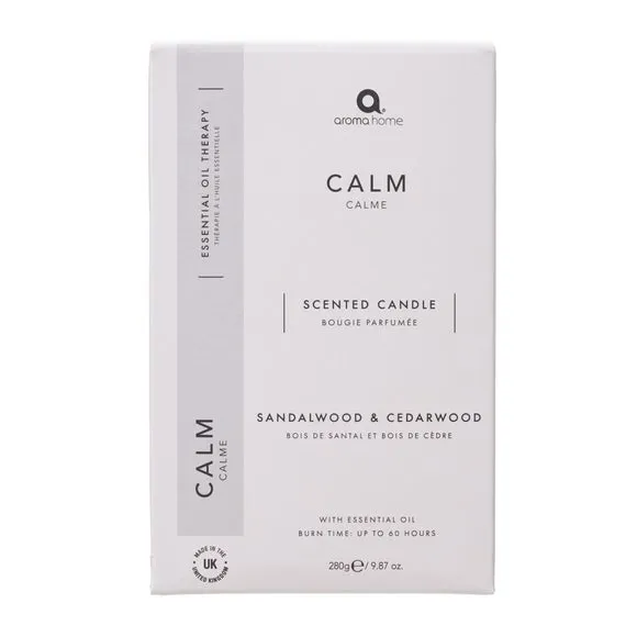 Cedarwood Scented Candle - White, Soy Wax