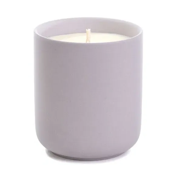 Cedarwood Scented Candle - White, Soy Wax image