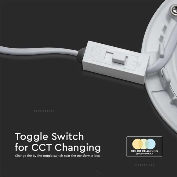 18W LED Mini Panel with CCT Switch - White