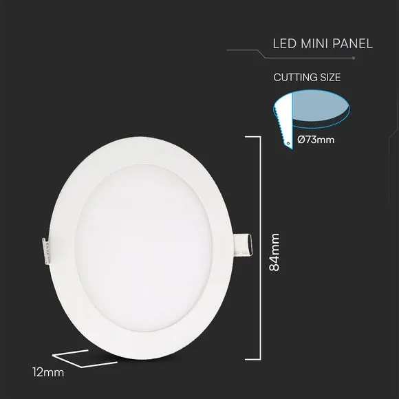 Set of 2 Mini Panel Lights 3W LED - White, Aluminium