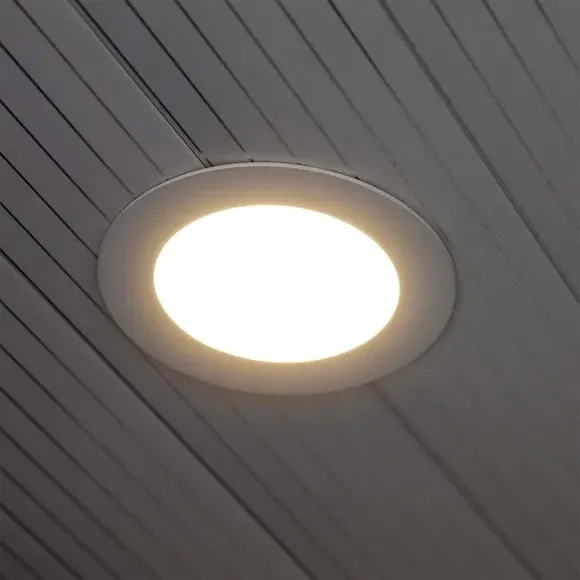 Set of 2 Mini Panel Lights - White, Aluminium