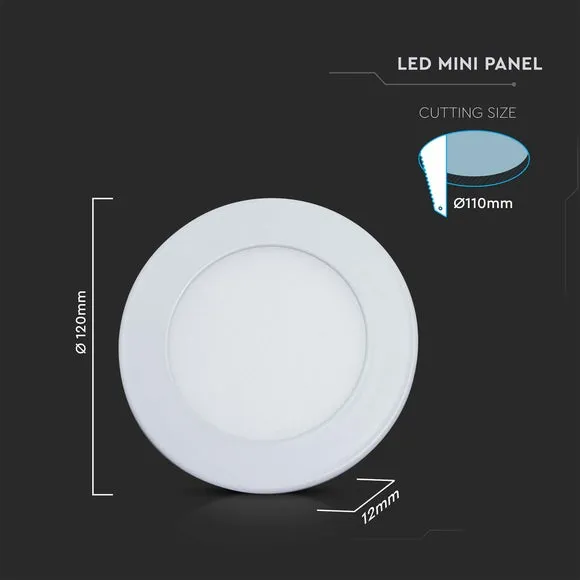 Set of 2 Mini Panel Lights - White, Aluminium