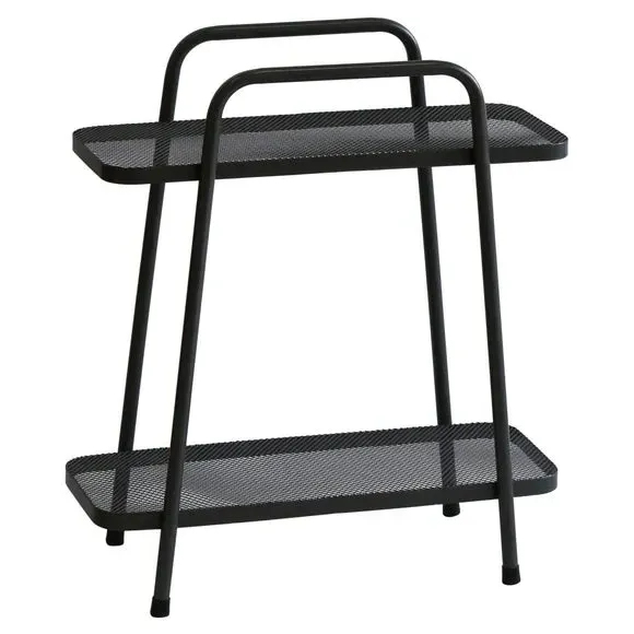 2-Shelf Plant Stand - Grey, Steel