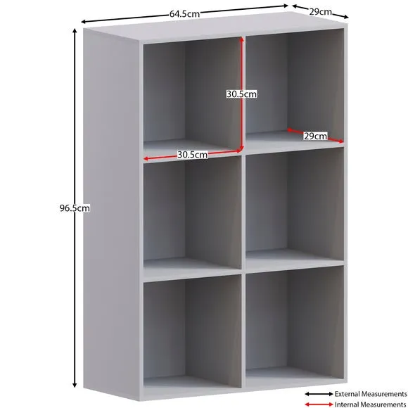2x3 Cube Storage Unit - Grey