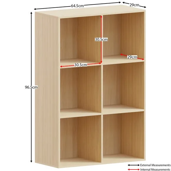 2x3 Cube Storage Unit - Oak