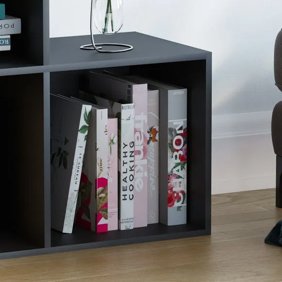 6-Cube Staircase Storage Unit - Black