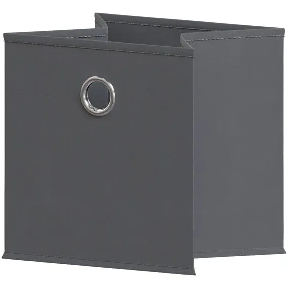 Cube Storage Basket Foldable - Grey, Fabric