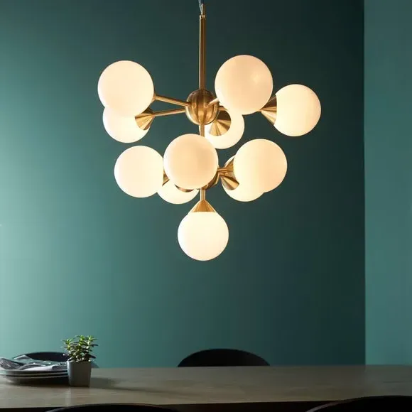 11 Light Chandelier - Brass, Glass image