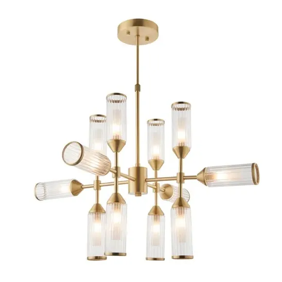 12 Light Ceiling Light Adjustable - Gold, Metal