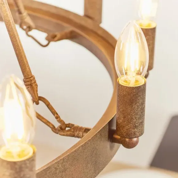 12 Light Chandelier Ceiling Light - Black, Metal