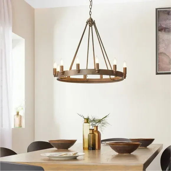 12 Light Chandelier Ceiling Light - Black, Metal image