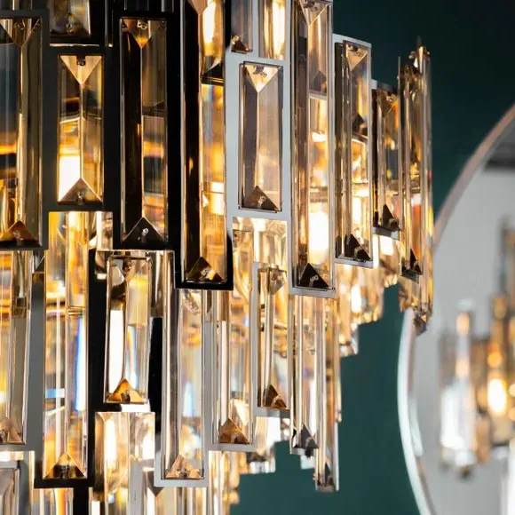 12 Light Chandelier Crystal - Chrome, Glass