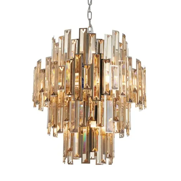 12 Light Chandelier Crystal - Chrome, Glass