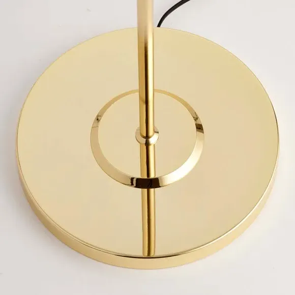 2 Light Floor Lamp with Crystal Detail - Brass