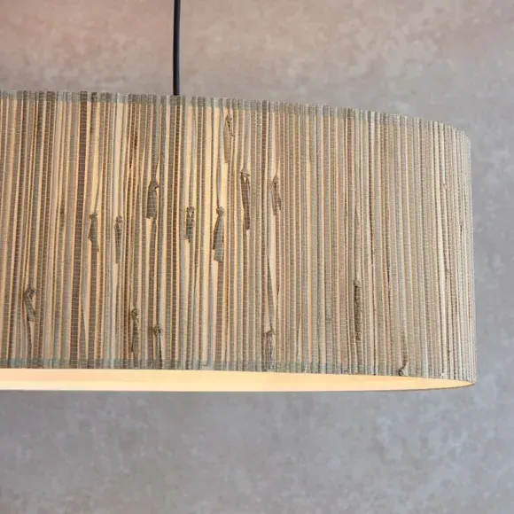 2-Light Linear Ceiling Pendant - Natural Seagrass
