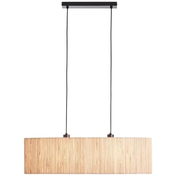 2-Light Linear Ceiling Pendant - Natural Seagrass