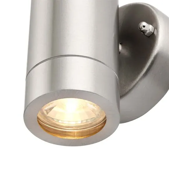 2-Light Outdoor Wall Light - Silver, Steel