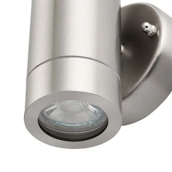 2-Light Outdoor Wall Light - Silver, Steel