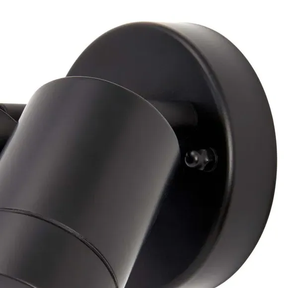 2-Light Outdoor Wall Spotlight - Black