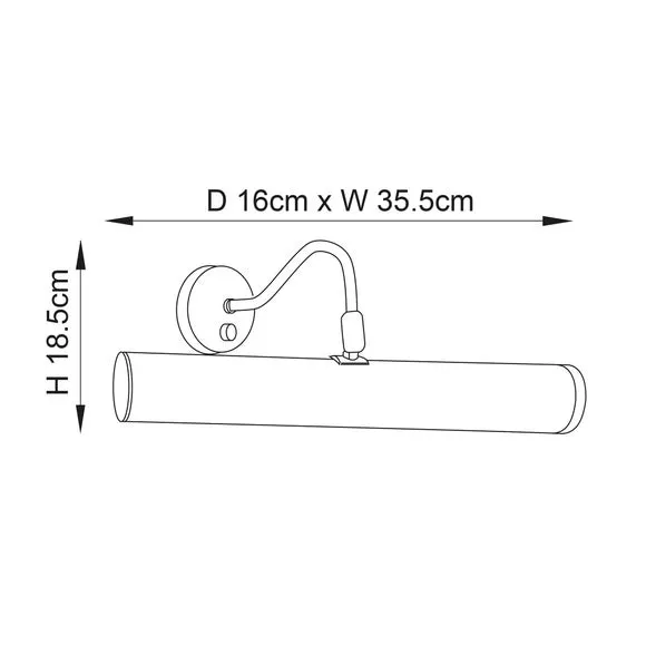 2-Light Picture Wall Light - Chrome, Metal