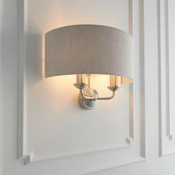 2 Light Wall Light - Chrome, Metal