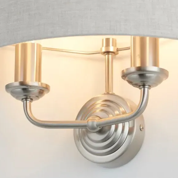 2 Light Wall Light - Chrome, Metal