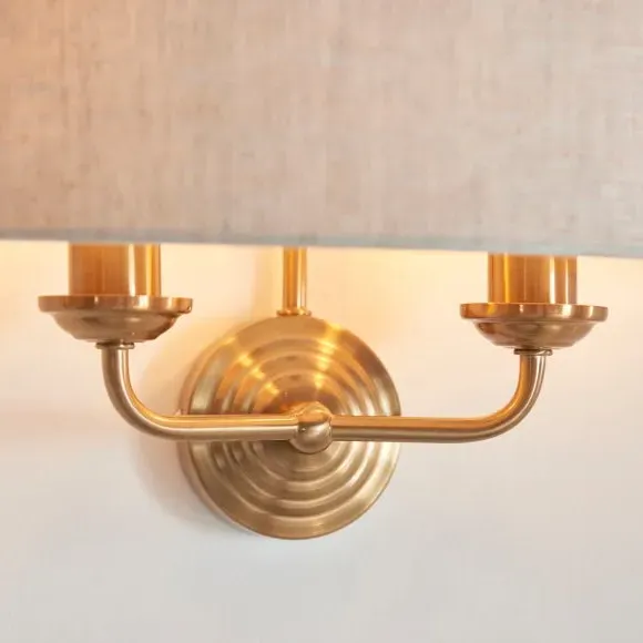 2 Light Wall Light - Gold, Metal