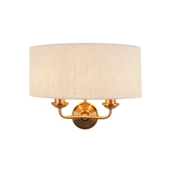 2 Light Wall Light - Gold, Metal
