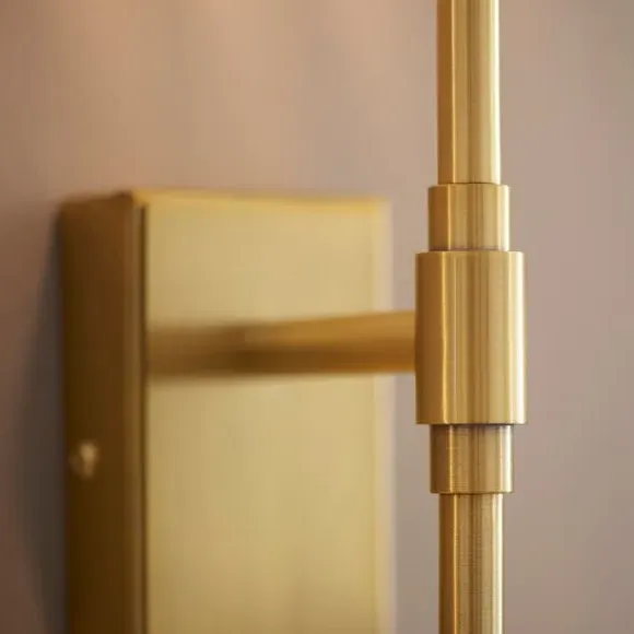 2-Light Wall Light with Twisted Glass - Gold
